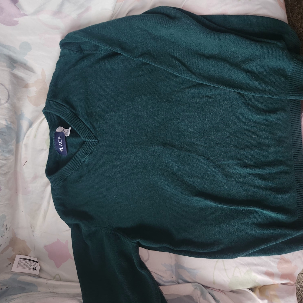The Children's Place Teal V-Neck Sweater